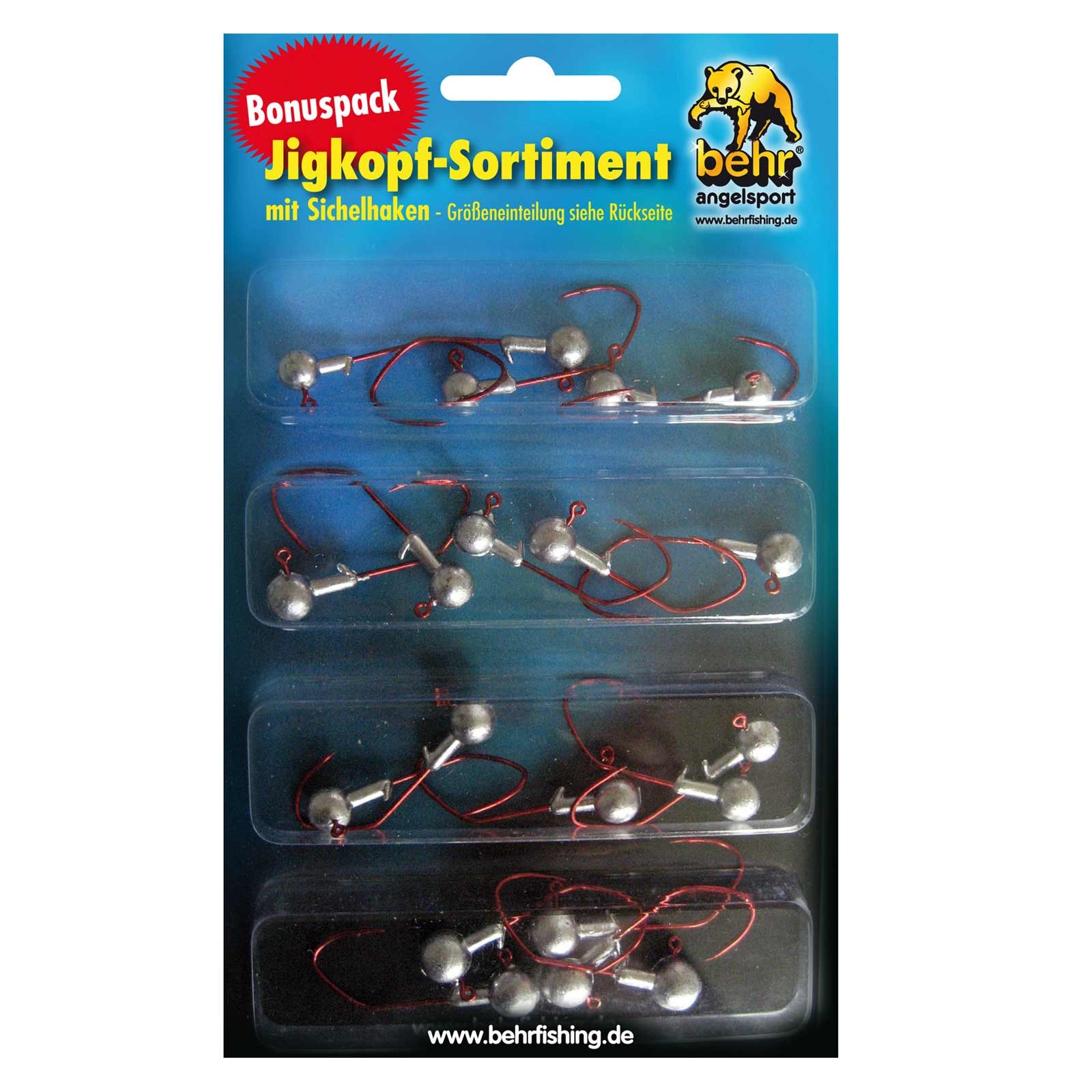 Behr Jigkopf Set 3 20 Stück Haken: #4/0