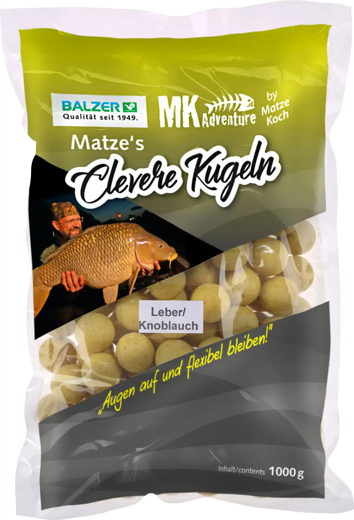 Balzer MK Boilies Clevere Kugel 15/20mm Mix Leber Knoblauch 1kg