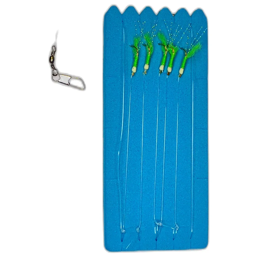 YAD SFR Herring Rig #8 Green Tassels