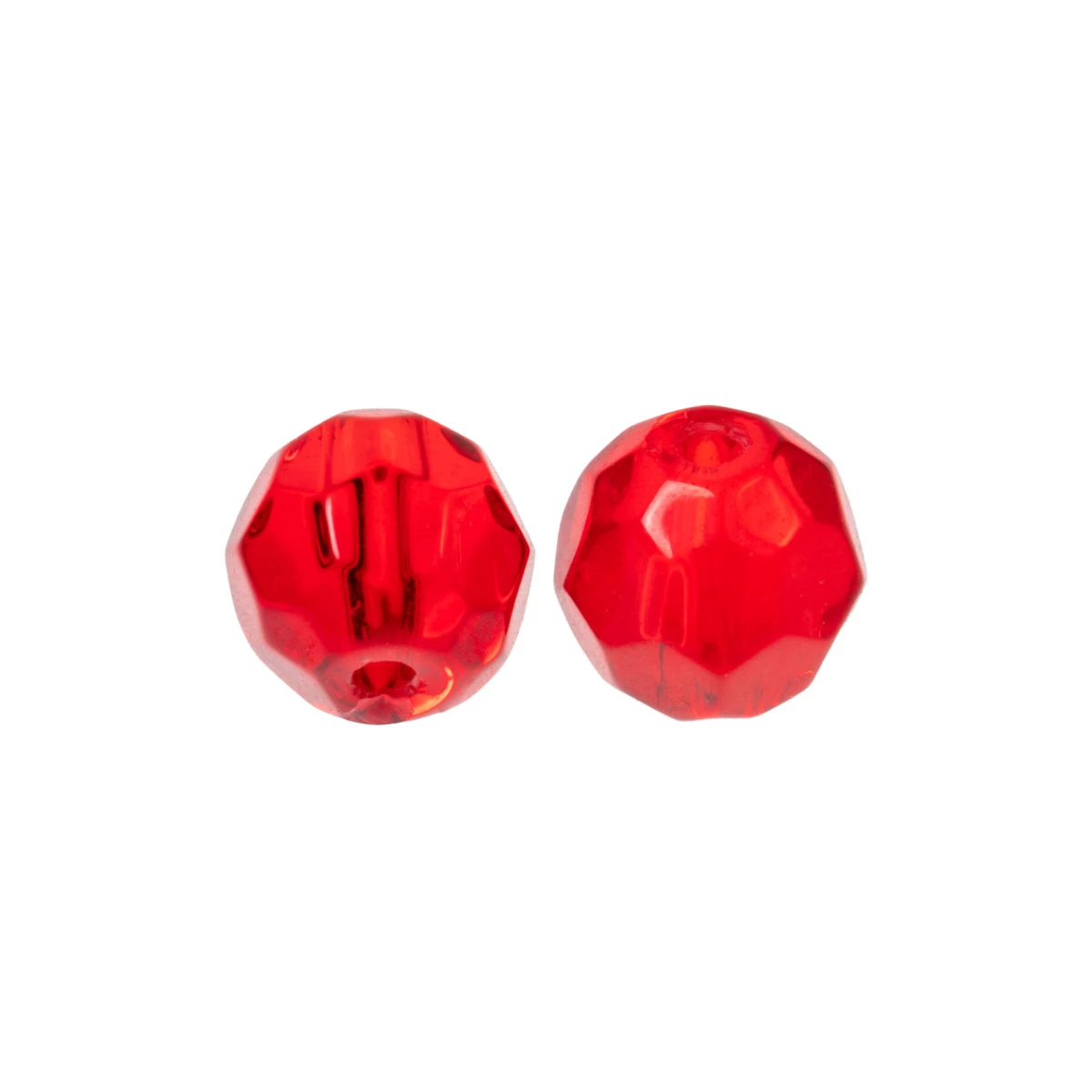 Zeck Faceted Glass Beads 8,00mm Rot