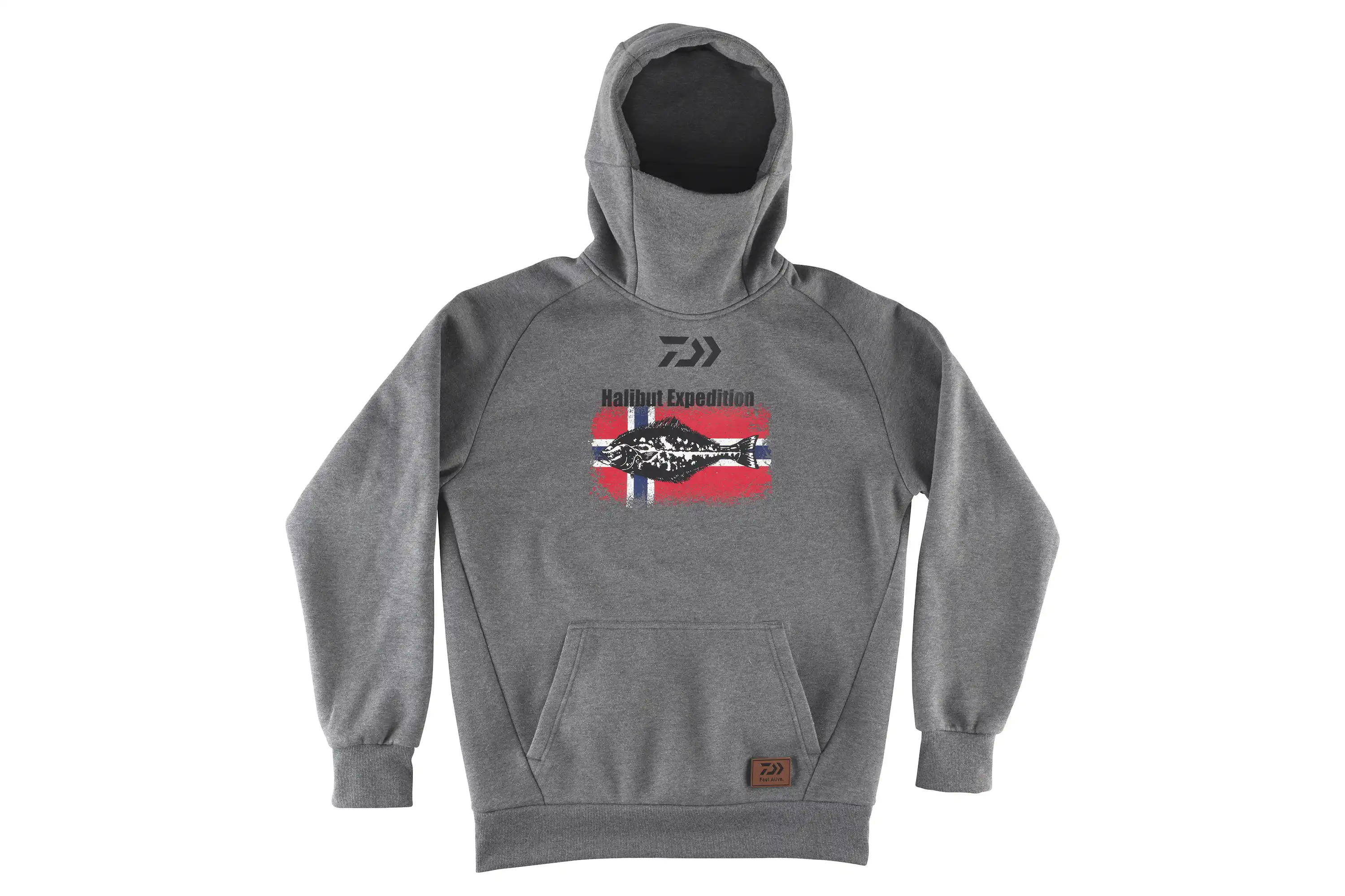 Daiwa D-Vec Snood Hoodie Halibut Expedition Grau #L