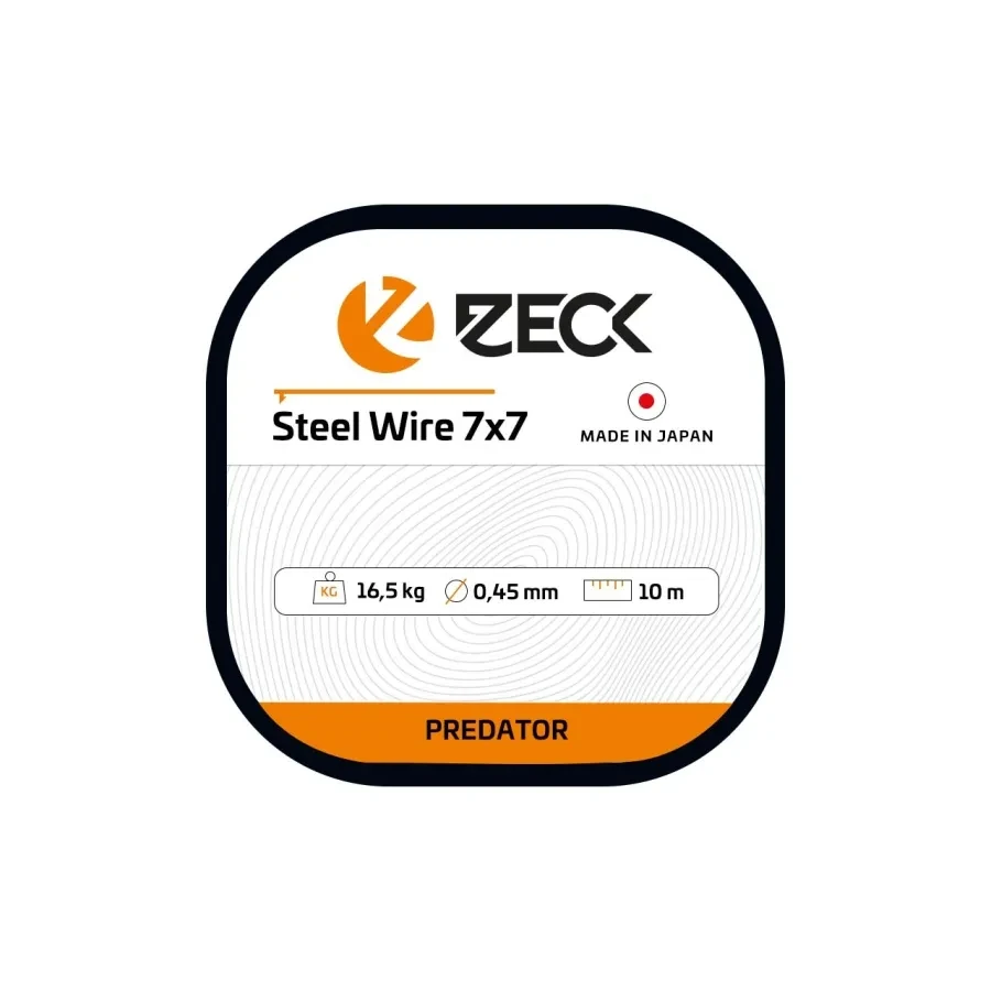 Zeck Steel Wire 7×7 10m Braun 0,45mm 16,5kg