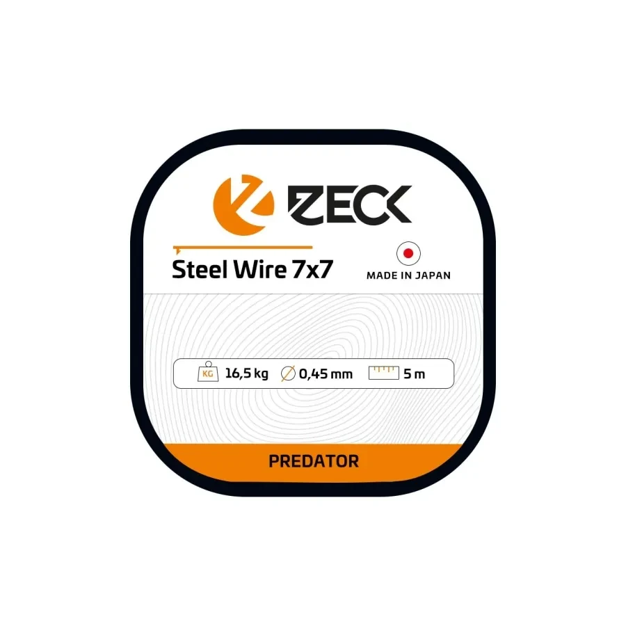 Zeck Steel Wire 7×7 5m Braun 0,45mm 16,5kg
