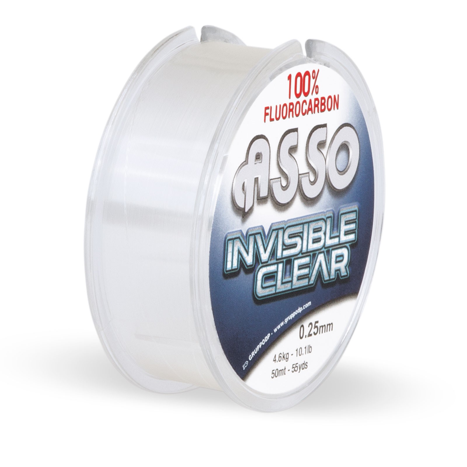 ASSO Invisible Clear Fluorocarbon 50m 0,25mm 4,60kg Clear Vorfachschnur