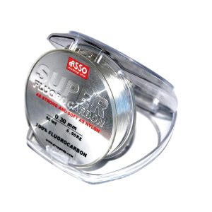 ASSO Super Fluorocarbon 50m 0,28mm 6,00 kg Clear Vorfachschnur
