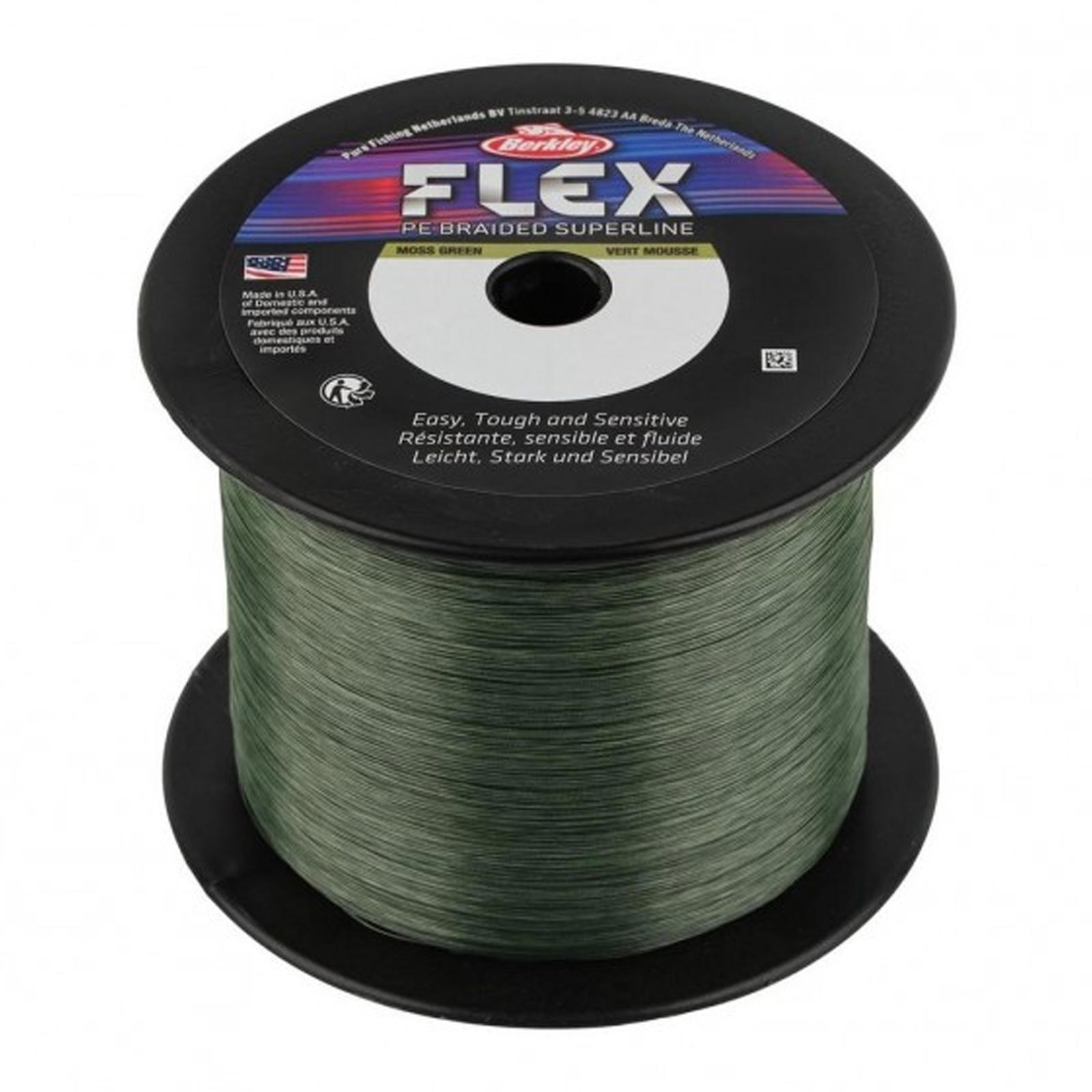 Berkley Flex Braid 0,20mm moss green Geflochtene Angelschnur Wunschlänge