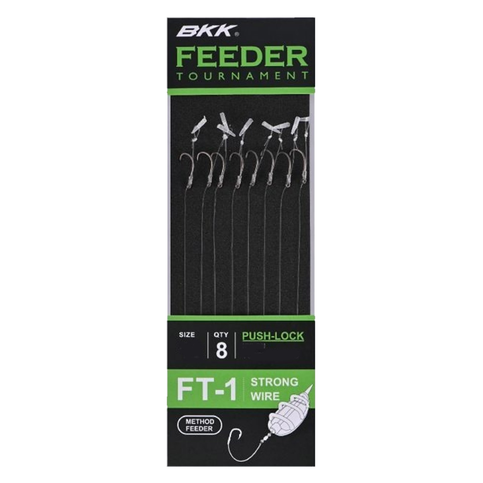 BKK Feeder Tournament FT-1 push-lock Rigs #14 gebundener Feederhaken