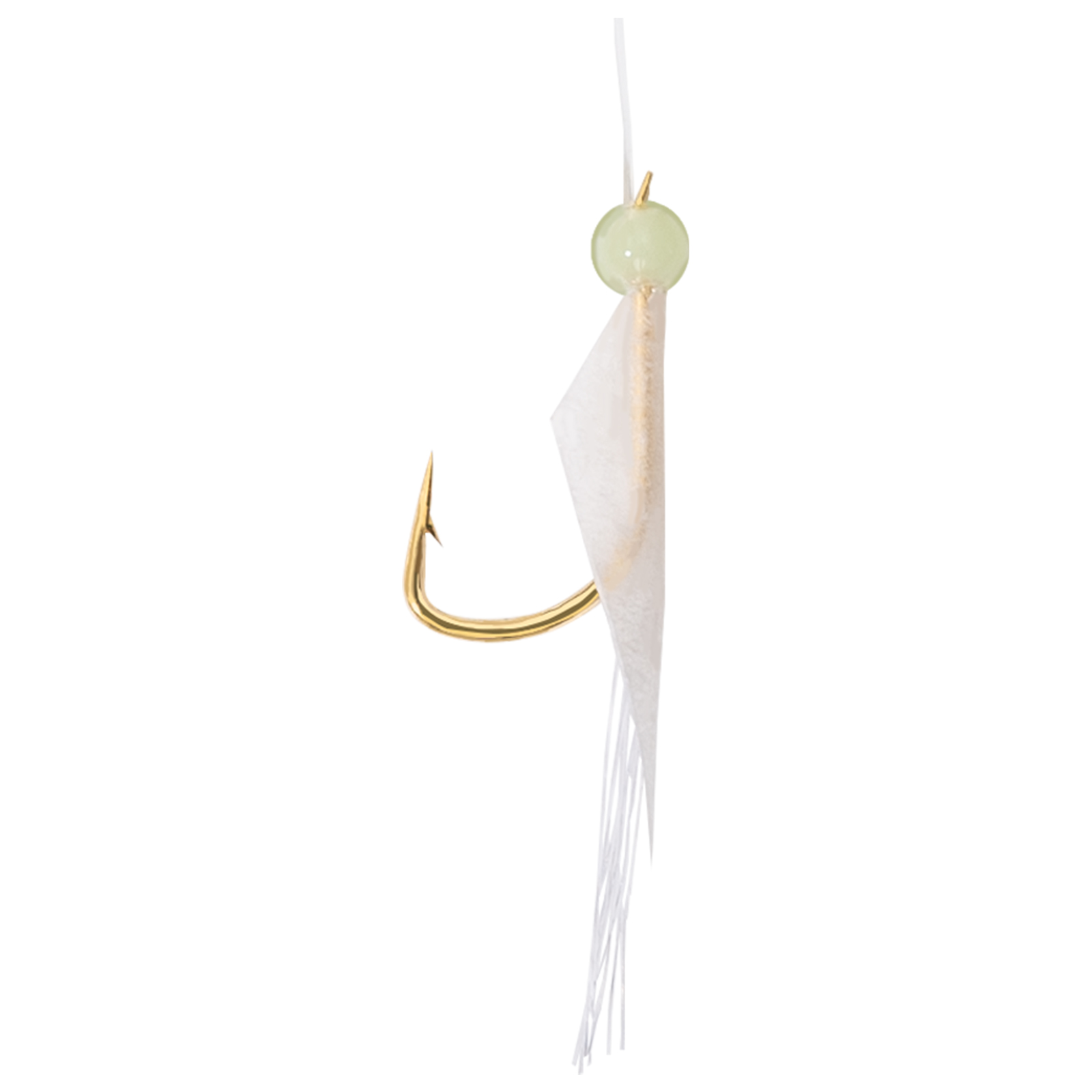 BKK Micro Flash NFA-02 White natural fish skin + Green resin - Fluorocarbon Gr.12 145cm Paternoster