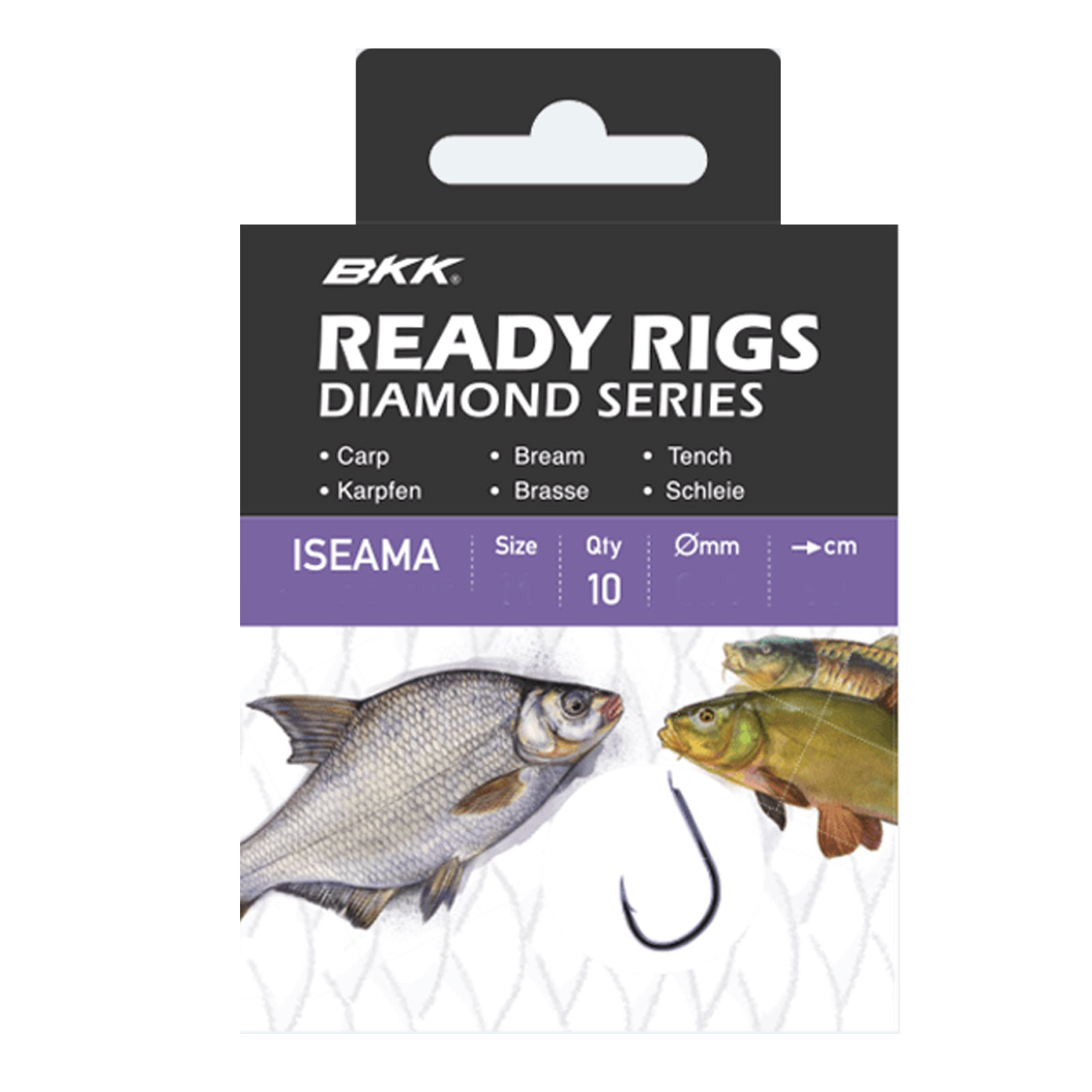 BKK Ready Rig Diamond-Iseama GD 8#, Ø 0,18 Friedfisch Vorfachhaken gebunden