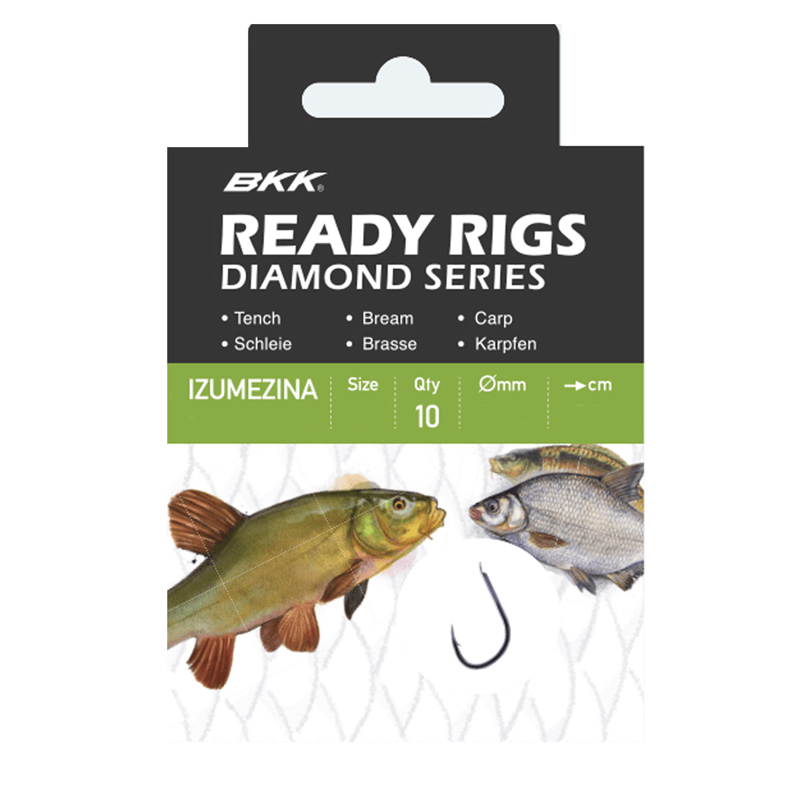 BKK Ready Rig Diamond-Izumezina BN 6#, Ø 0,20 Friedfisch Vorfachhaken gebunden