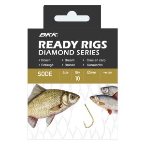 BKK Ready Rig Diamond-Sode GD 10#, Ø 0,14 Allround Vorfachhaken gebunden