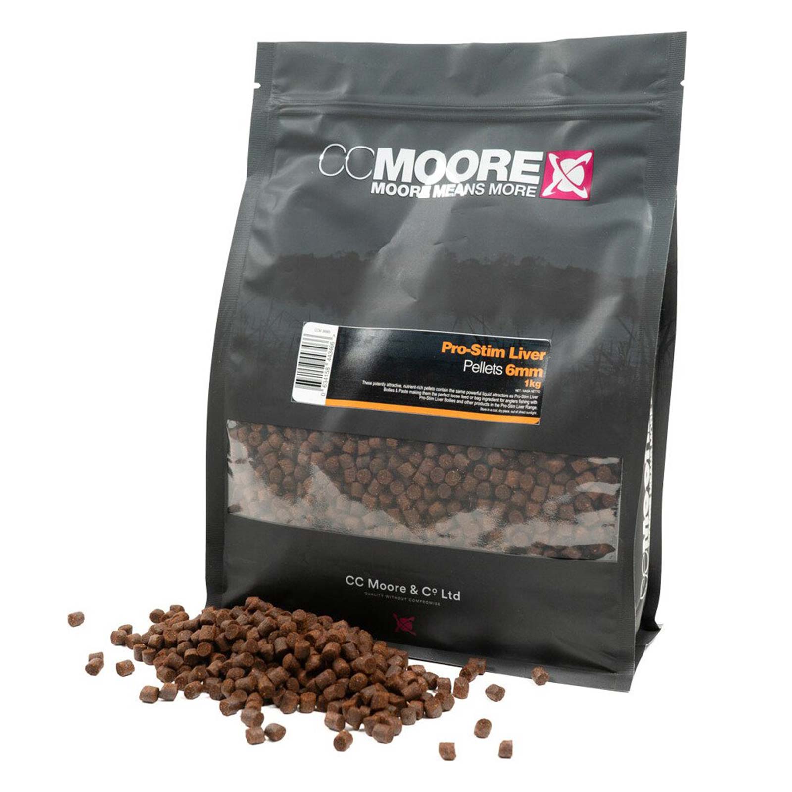 CCMoore Pro-Stim Liver Pellets 6mm 1kg Karpfenfutter Pellets