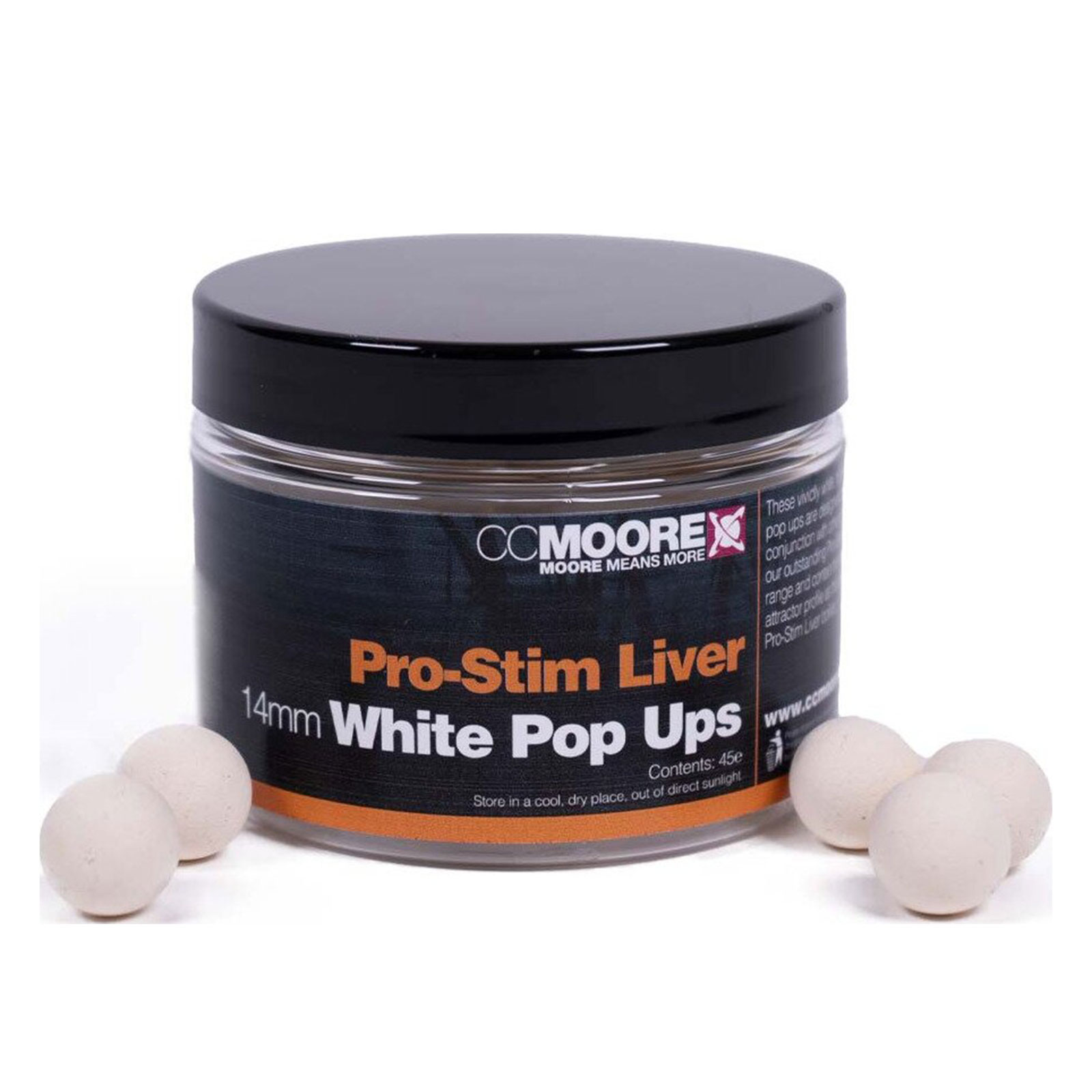 CCMoore Pro-Stim Liver White Pop Ups 14mm Pop Ups