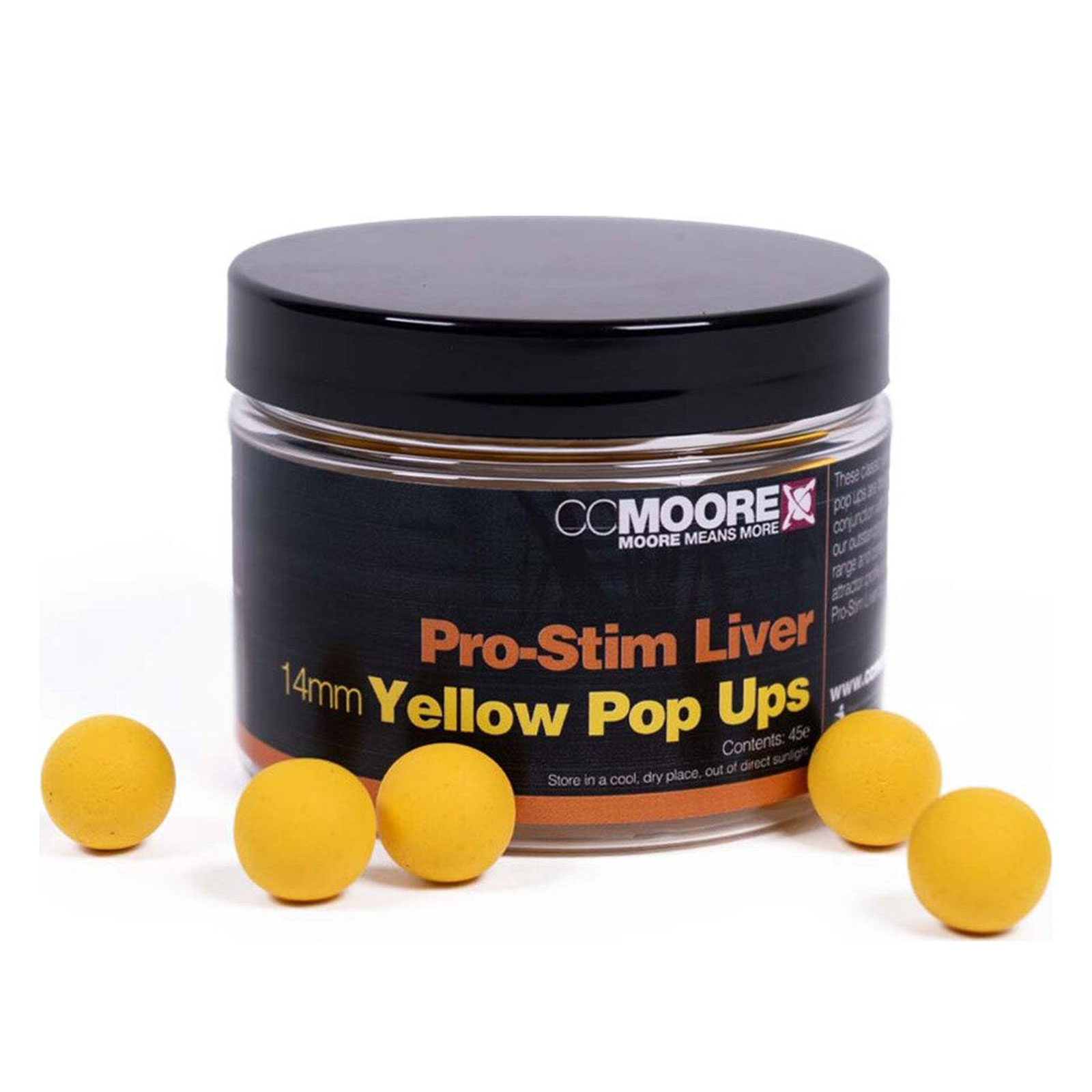 CCMoore Pro-Stim Liver Yellow Pop Ups 14mm Pop Ups
