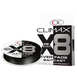 Climax 135m 0,11mm 8X Neverfade Baitcast Schwarz SB Geflochtene Angelschnur