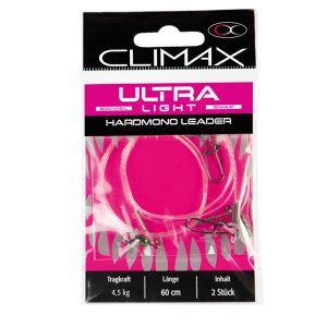 Climax Ultra Light Hard Mono 4,5kg 60cm  2 Stück Gebundenes Vorfach