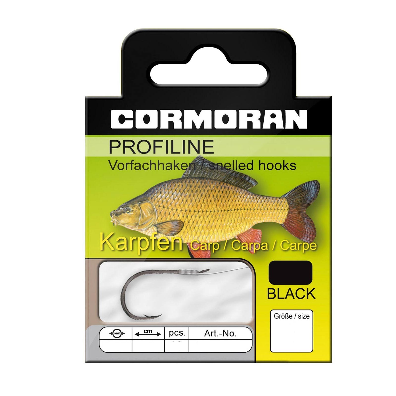 Cormoran Profiline Karpfenhaken schwarz gebunden gr.2