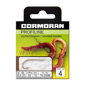 Cormoran Profiline Wurmhaken gebunden Gr.10