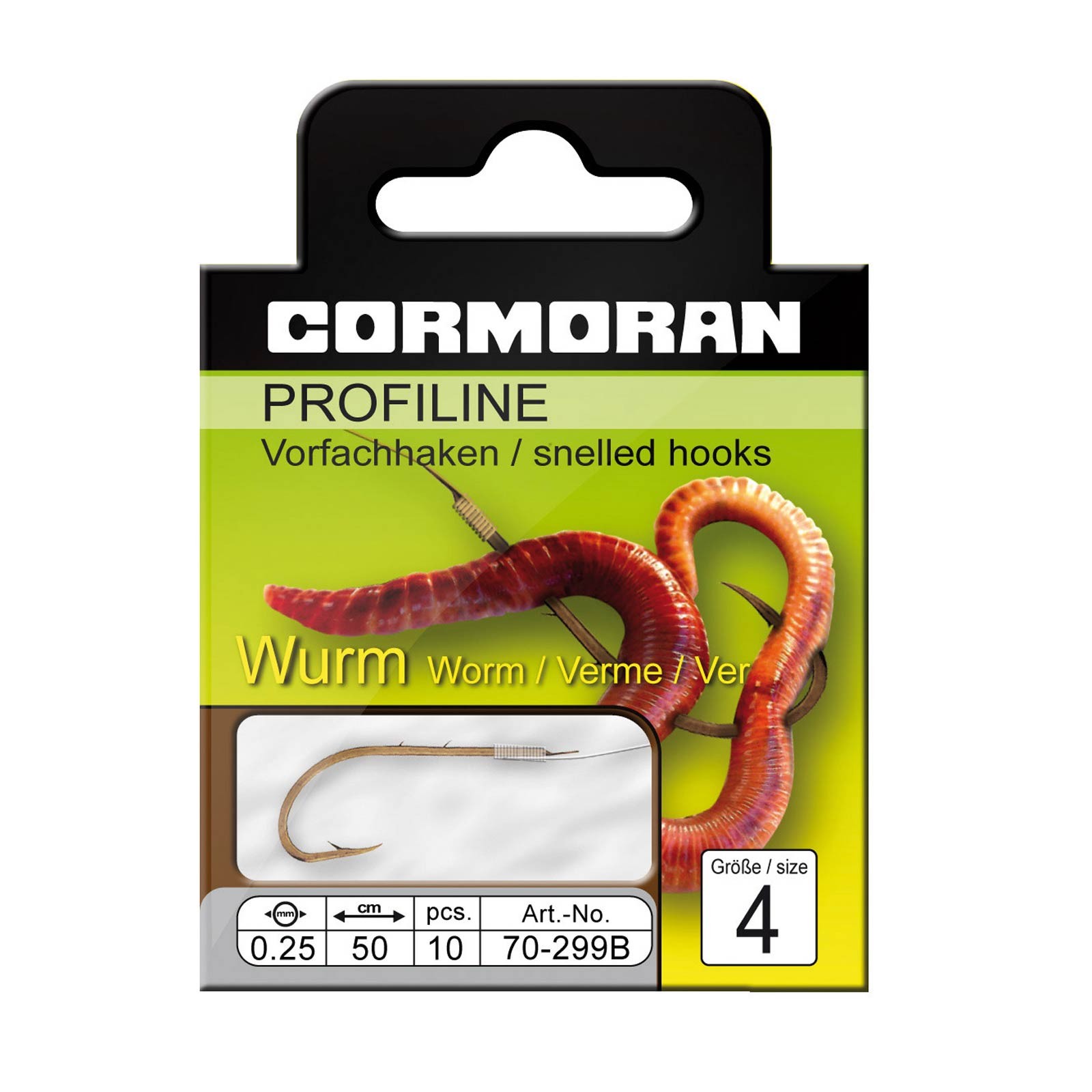 Cormoran Profiline Wurmhaken gebunden Gr.10