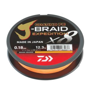 Daiwa J-Braid Exped. X8E 0.06mm-150m smash orange Geflochtene Schnur