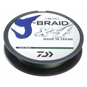 Daiwa J-Braid X4E 0.07mm-135m Dark Green Geflochtene Schnur