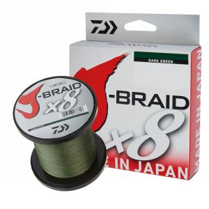 Daiwa J-Braid X8 0.06mm-150m Dunkelgrün Geflochtene Schnur