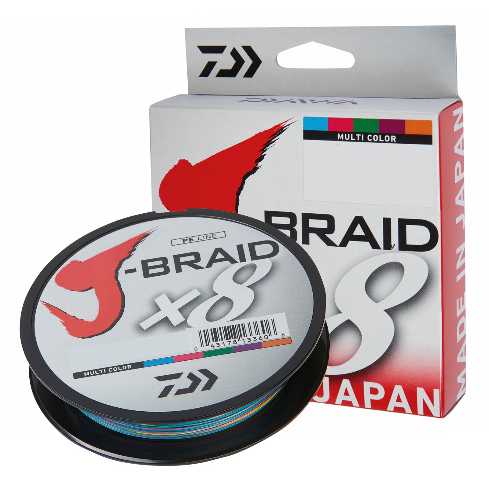 Daiwa J-Braid X8 0.42mm-300m Multi-Color Geflochtene Schnur