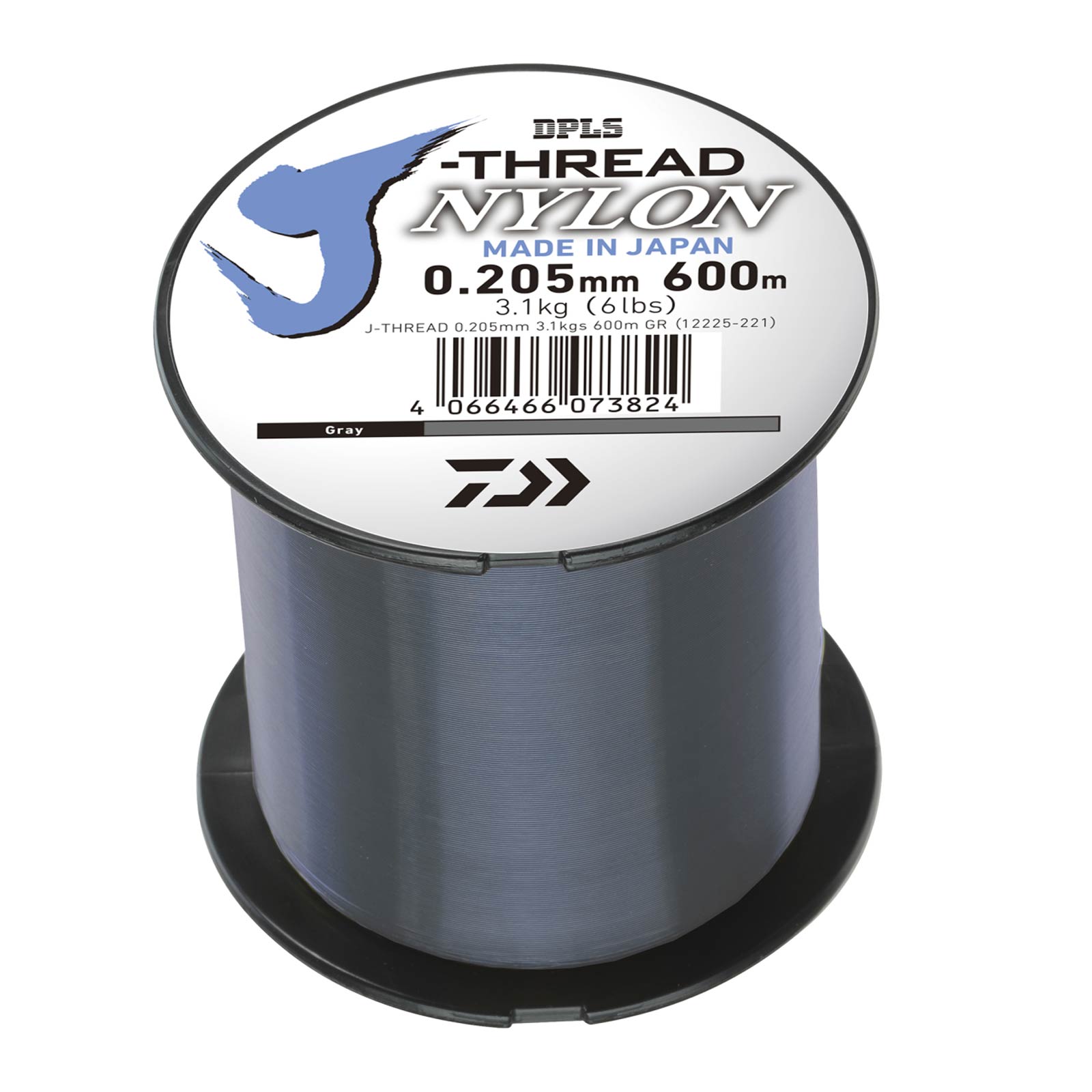 Daiwa J-THREAD 0.205mm 3.1kgs 600m Grey Monofile Schnur