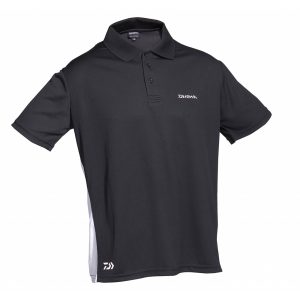 Daiwa Poloshirt schwarz/weiß XL