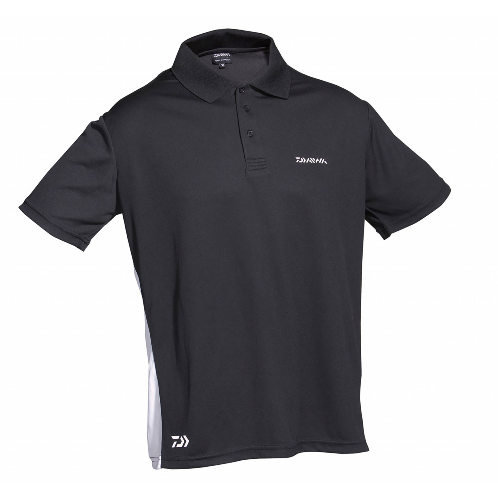 Daiwa Poloshirt schwarz/weiß XL