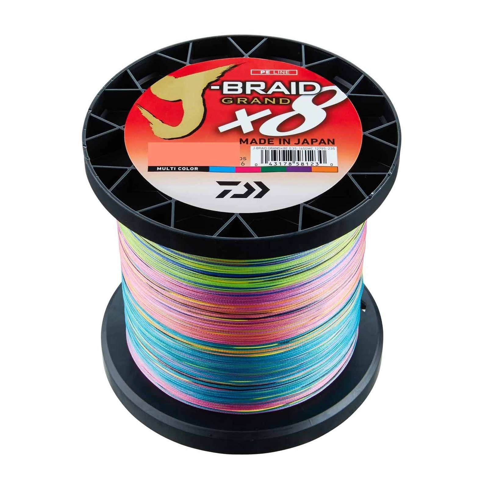 Daiwa Schnur J-Braid Grand X8 Multicolor 0,18-12,5 geflochtene Angelschnur Wunschlänge
