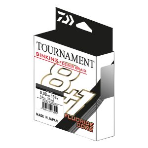 Daiwa TN Feeder Braid sink. 8+1 0.08mm 135m Steel Grey Geflochtene Schnur