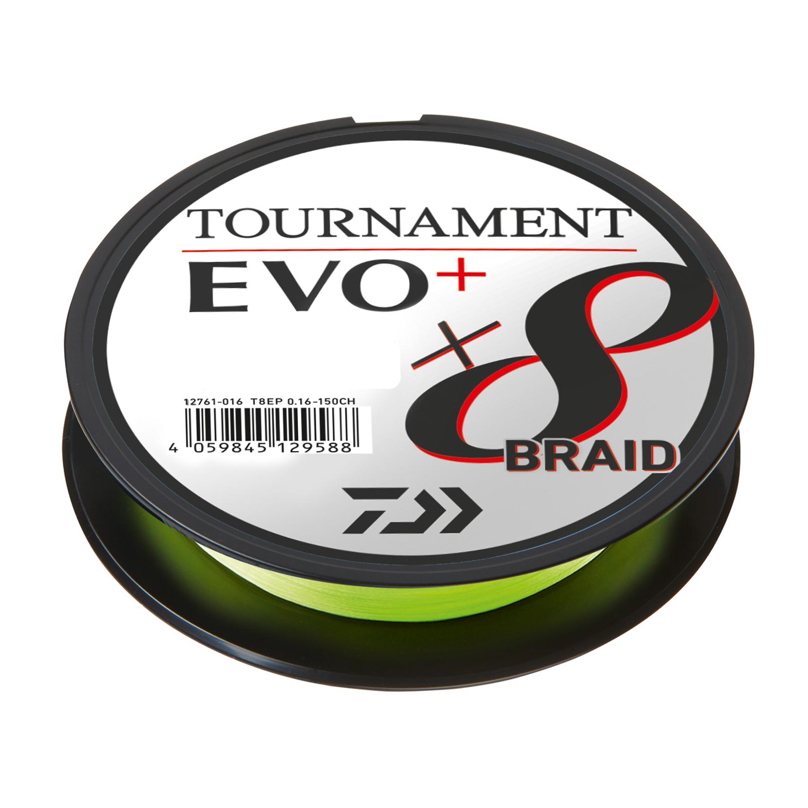 Daiwa Tournament X8 Braid EVO+ 0,12mm Meterware Chartreuse geflochtene Angelschnur