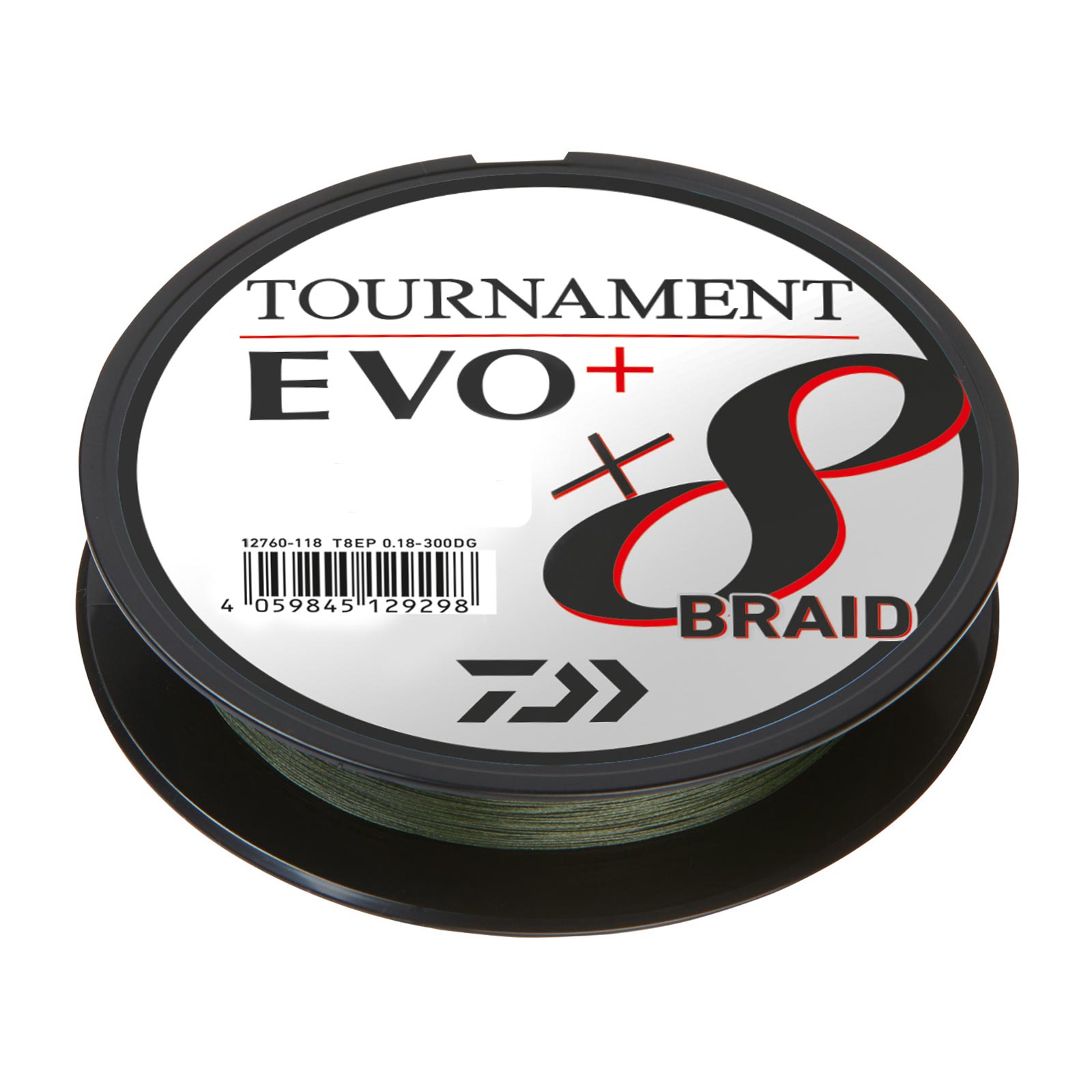 Daiwa Tournament X8 Braid EVO+ 0,14mm Meterware Dunkelgrün geflochtene Angelschnur