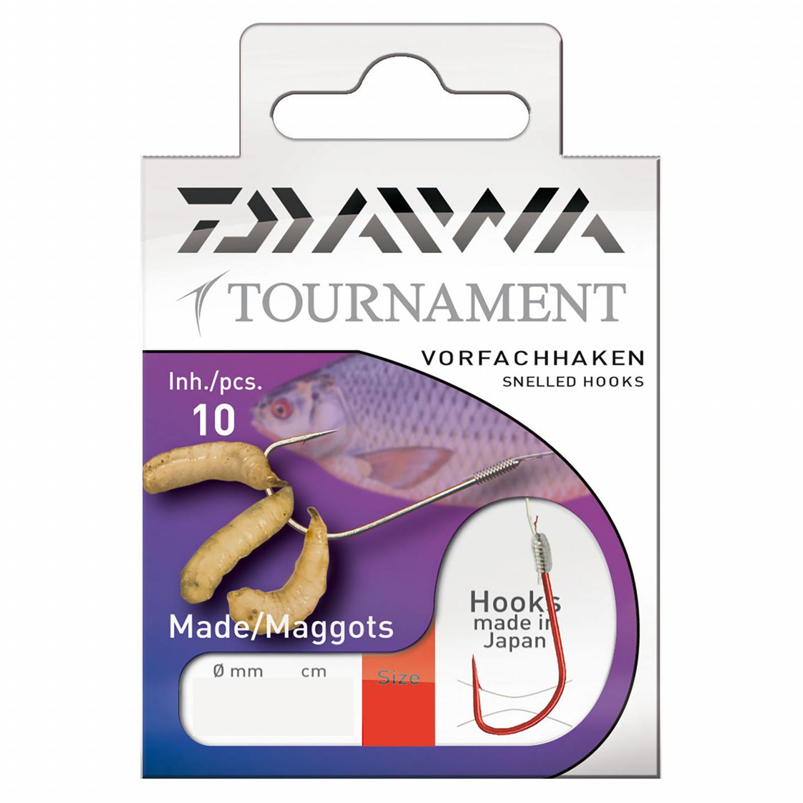 Daiwa Tournament Madenhaken Gr.14 Gebundene Vorfachhaken