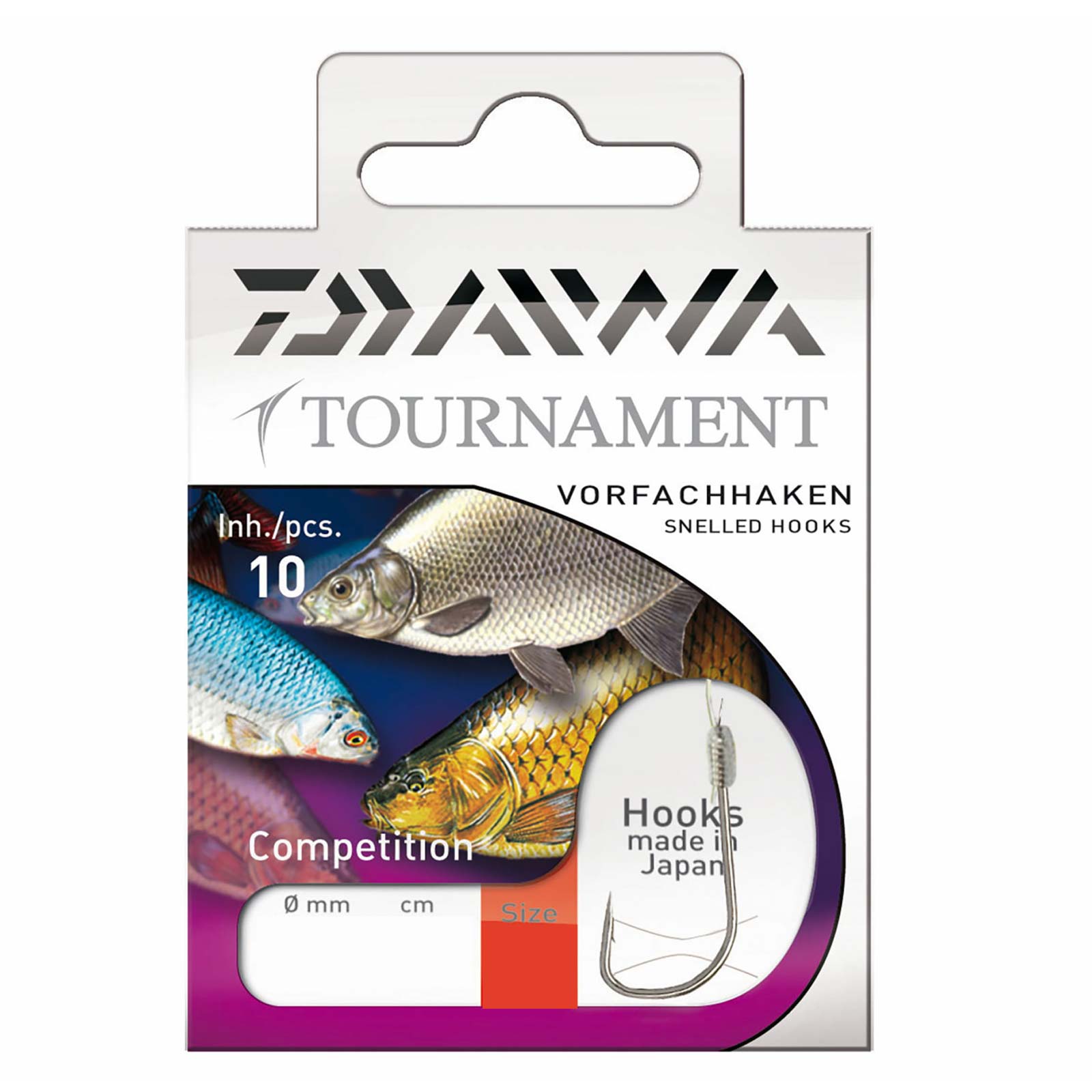 Daiwa Tournament Matchhaken Gr.12 Gebundene Vorfachhaken