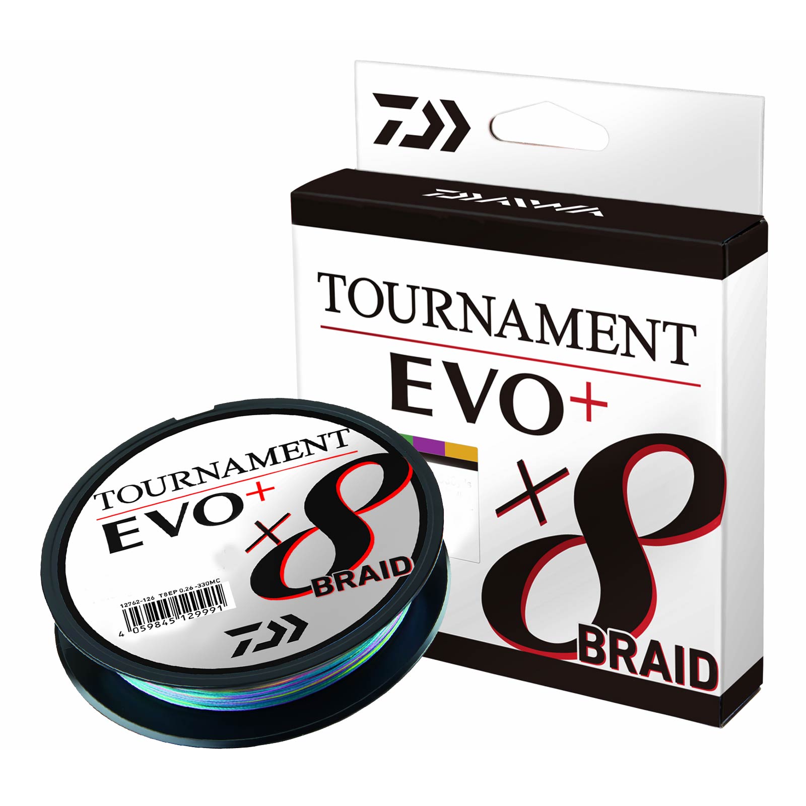 Daiwa Tournament x8 Br. EVO+ 0.20mm 300m Multi-Color Geflochtene Schnur
