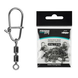 Fishing-King Tackle Hecht Duolock Snap + Double Swivel