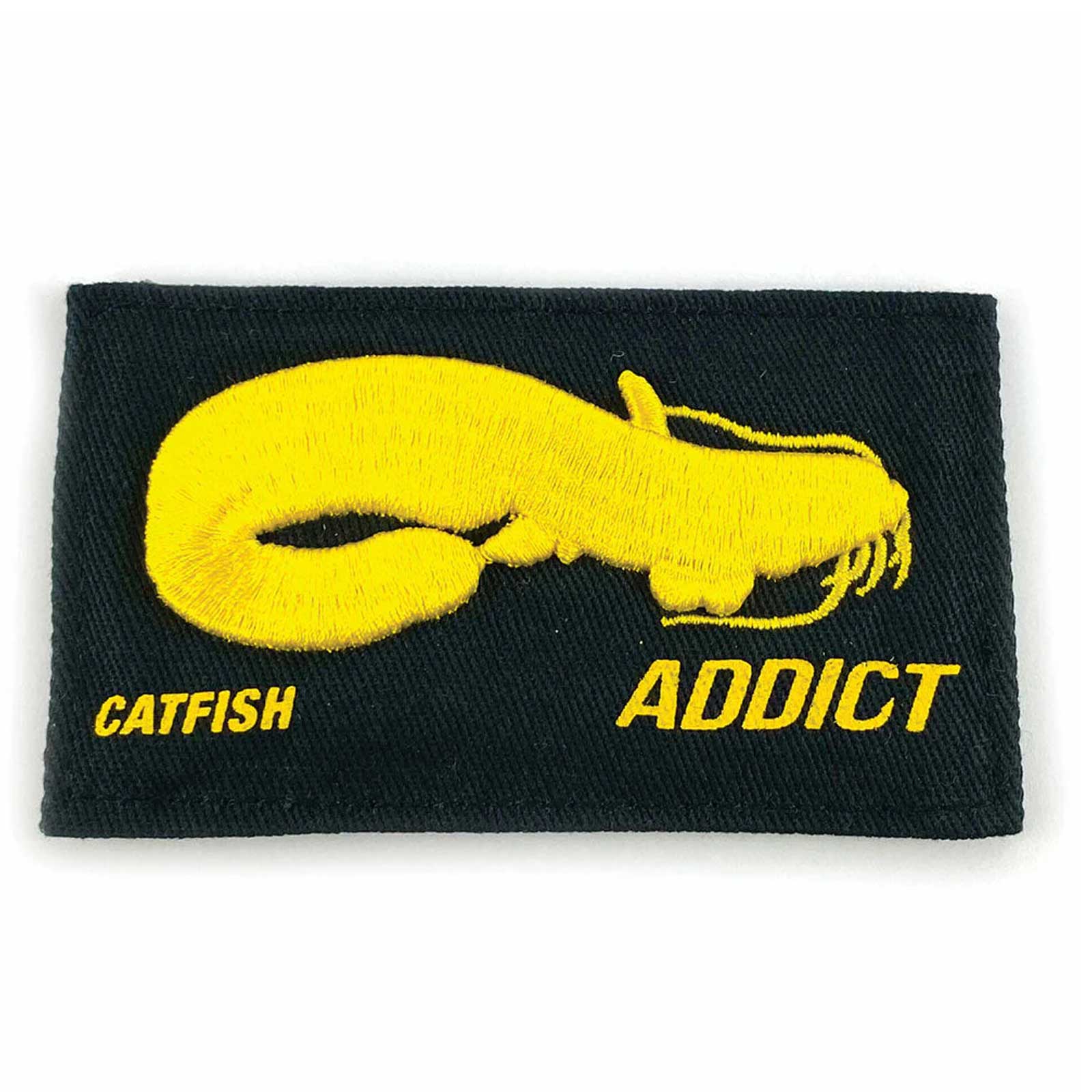 FishXplorer Scratch-Patch Schwarz bestickt "Catfish" (Wels) Addict