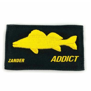 FishXplorer Scratch-Patch Schwarz bestickt "Zander" Addict