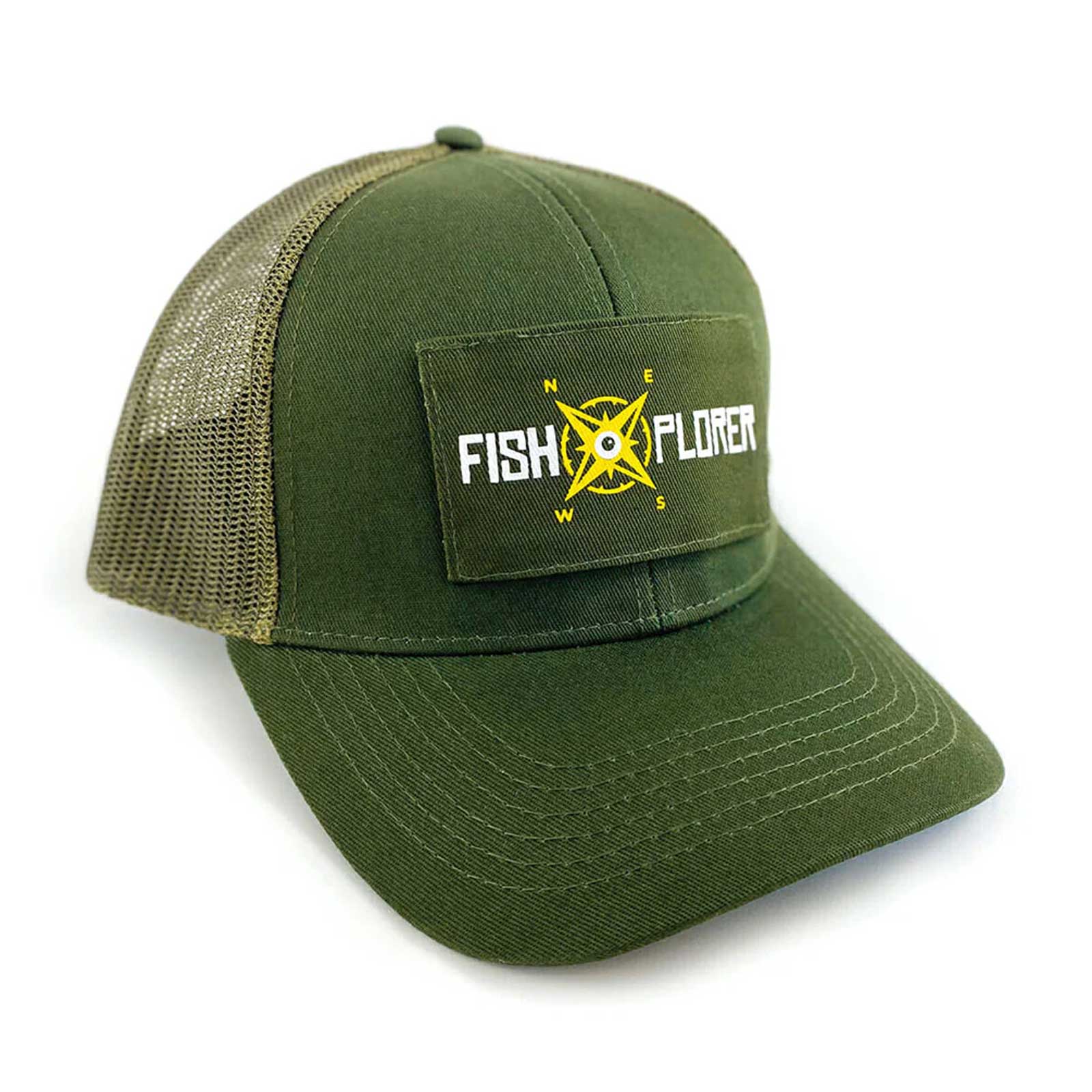 FishXplorer Trucker Cap Grün mit 1 FishXplorer-Patch