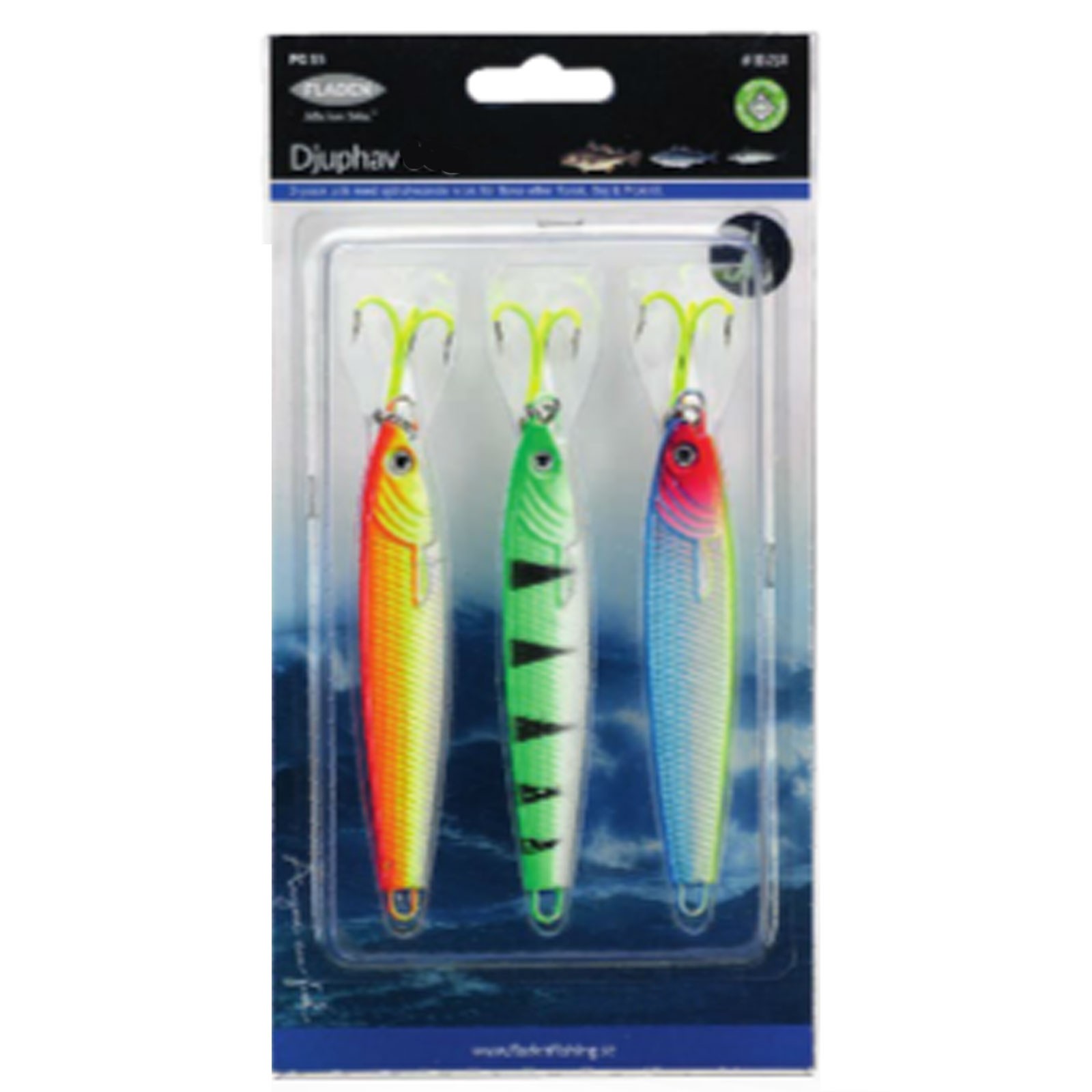 Fladen Set 100g 3 Stück Pilker Angelset