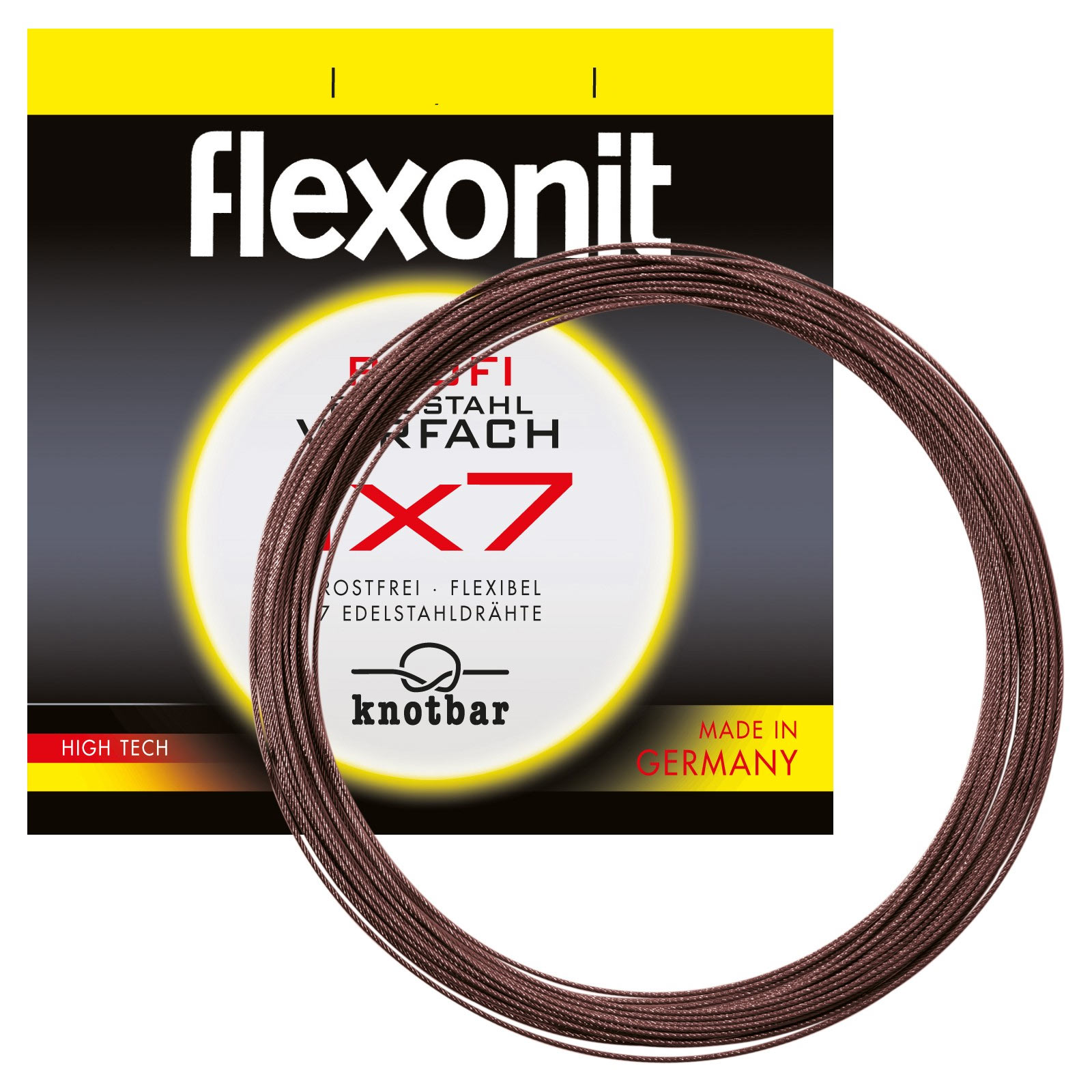 flexonit 1x7 Meterware 100m 0,45mm 20,0kg Stahlvorfach