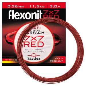 flexonit Red 7×7 0,27mm Meterware Länge 100m Stahlvorfach