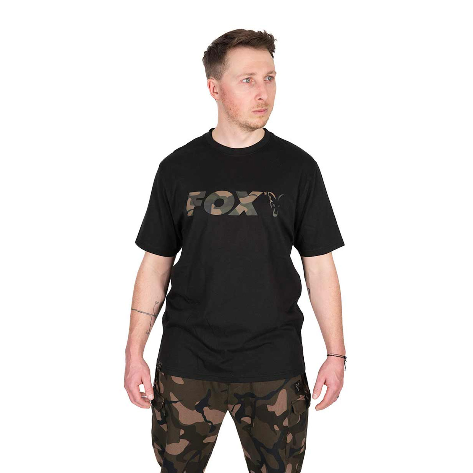 Fox Black Camo Logo T-Shirt L