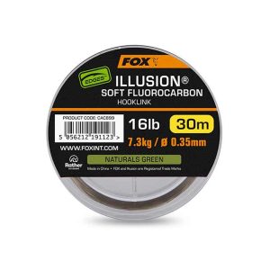 Fox Edges Illusion Soft Fluorocarbon Hooklink 16lb 7.3kg 0.35mm 30m 3pcs naturals green Fluorocarbon-Vorfachschnur