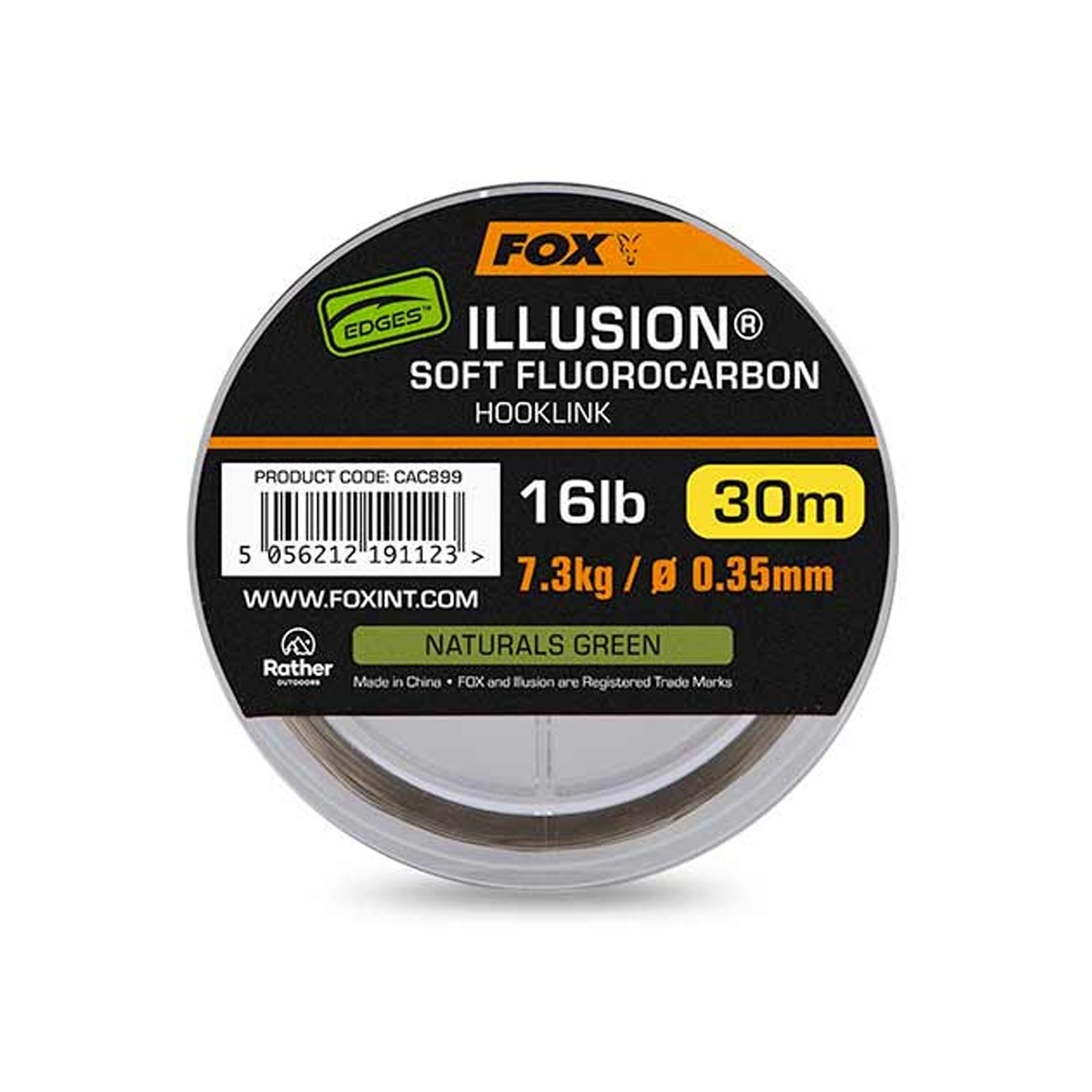 Fox Edges Illusion Soft Fluorocarbon Hooklink 16lb 7.3kg 0.35mm 30m 3pcs naturals green Fluorocarbon-Vorfachschnur