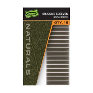 Fox Edges Natural Silicone Sleeves 3mm 25mm 15pcs Karpfen-Zubehör
