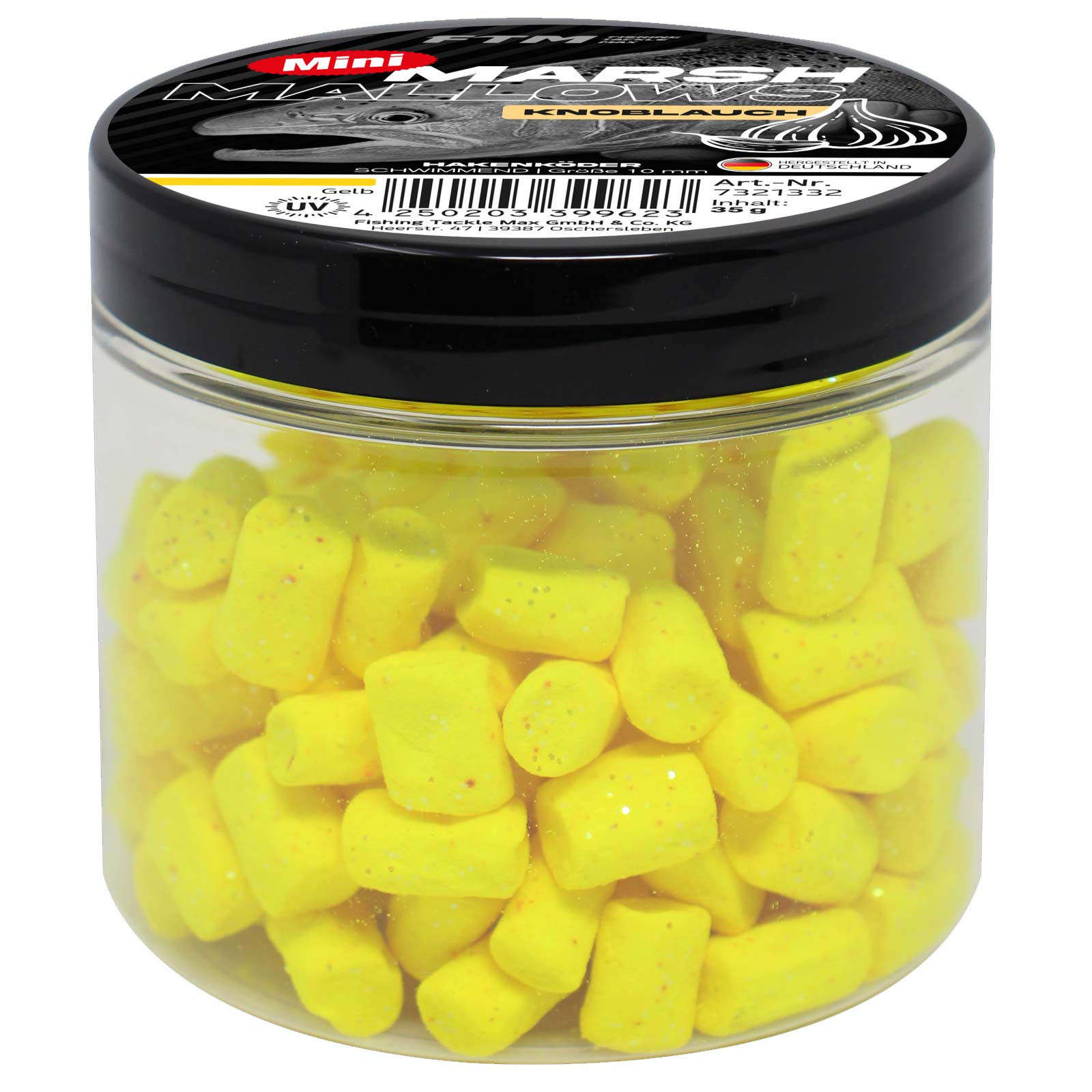 FTM Marshmallow Knoblauch Mini schwimmend 35 g Gelb Forellenköder