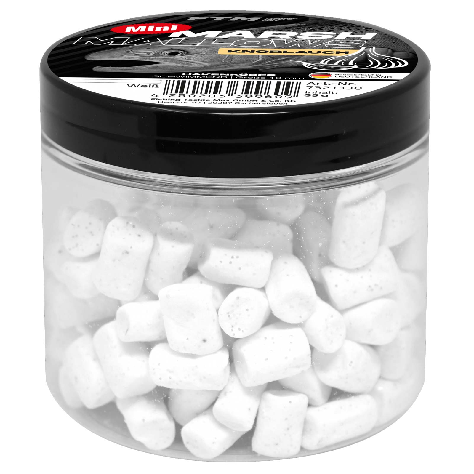 FTM Marshmallow Knoblauch Mini schwimmend 35 g Weiß Forellenköder